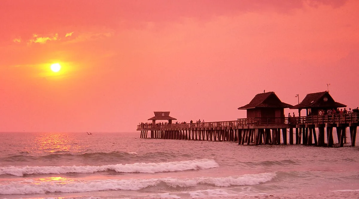 Naples, Florida beach and pier